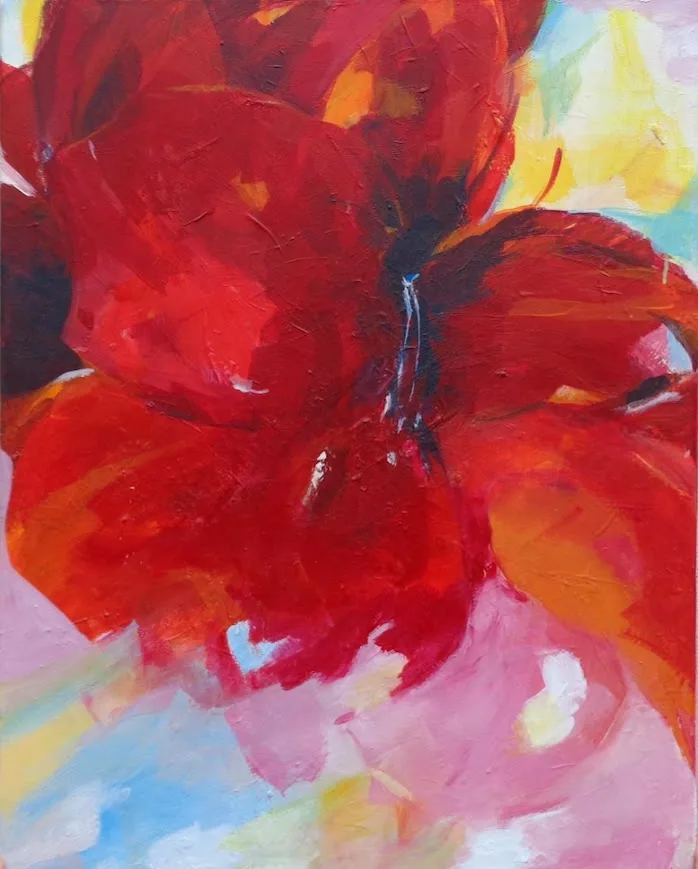 Poppy flower abstract